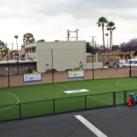 Fake Lawn East Perrine, Florida Red Turf, Commercial Landscape