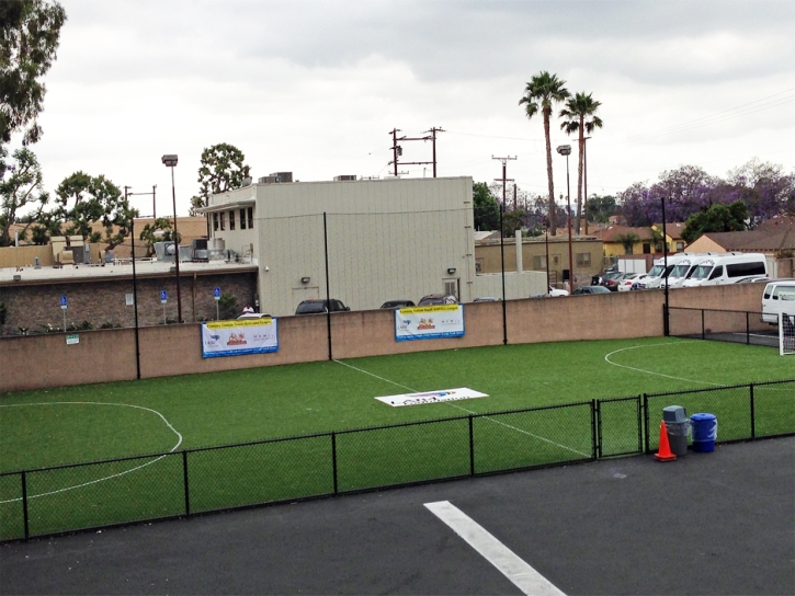 Fake Lawn East Perrine, Florida Red Turf, Commercial Landscape